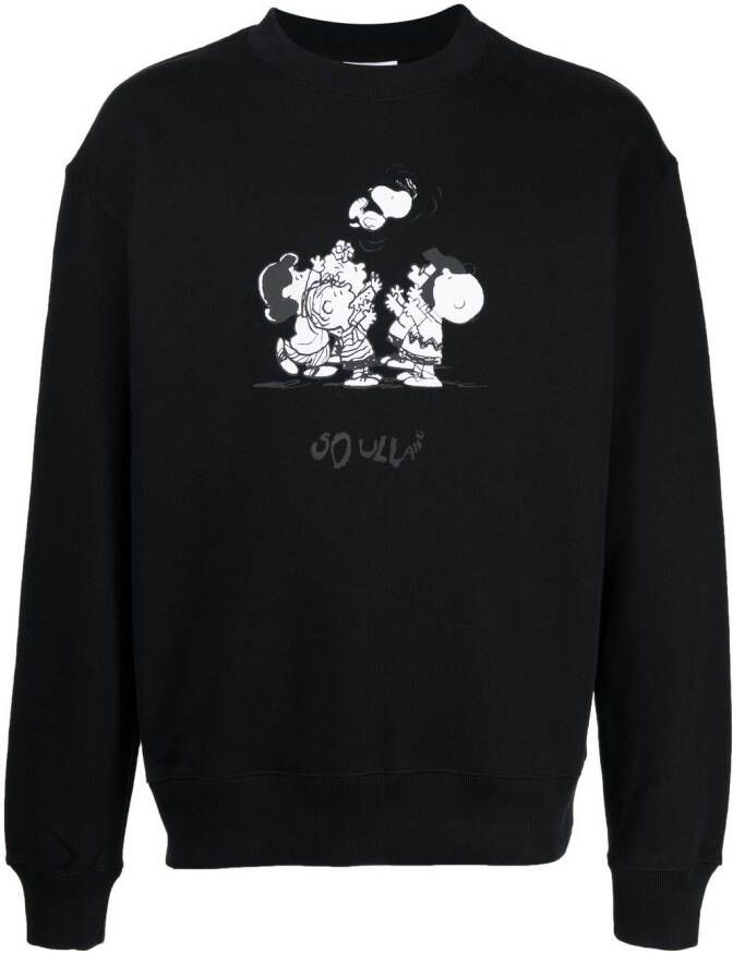 Soulland Sweater met logoprint Zwart