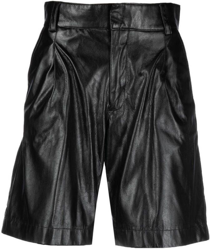 Soulland Shorts van imitatieleer Zwart