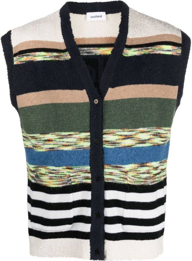 Soulland Hemd met tekst Blauw