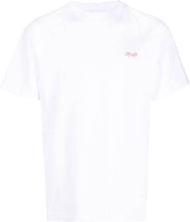 Soulland T-shirt met patch Wit