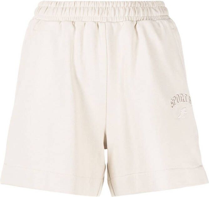 SPORT b. by agnès b. Shorts met geborduurd logo Beige