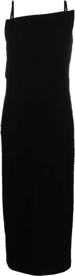 Sportmax Midi-jurk met asymmetrische hals Zwart