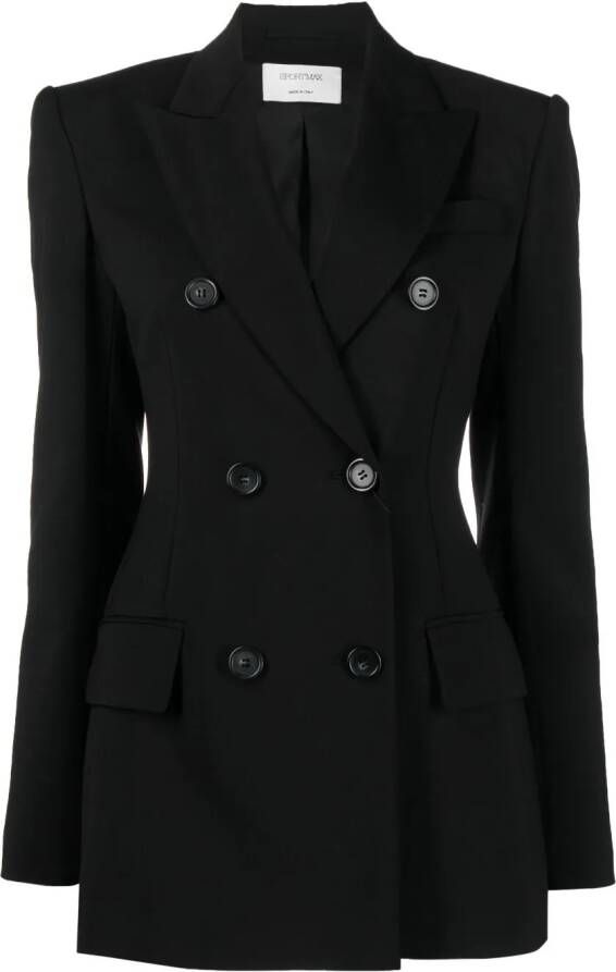 Sportmax Blazer met dubbele rij knopen Zwart