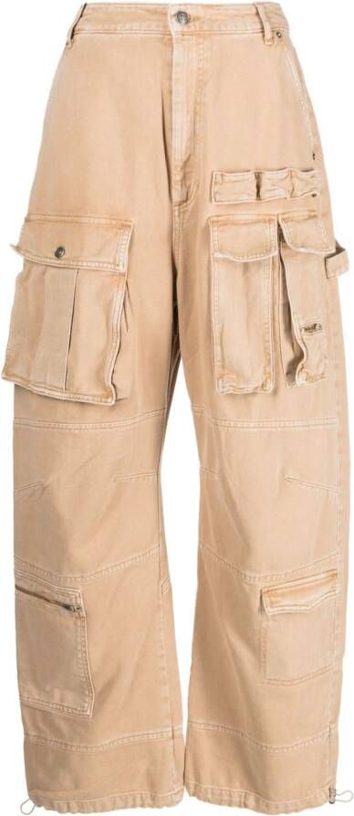Sportmax Broek met cargo zak Beige