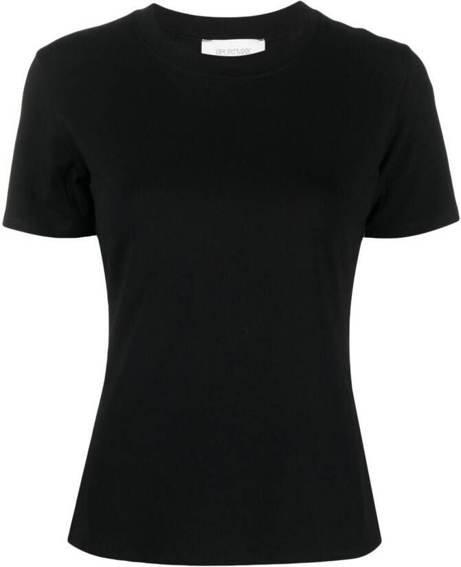 Sportmax T-shirt met ronde hals Zwart