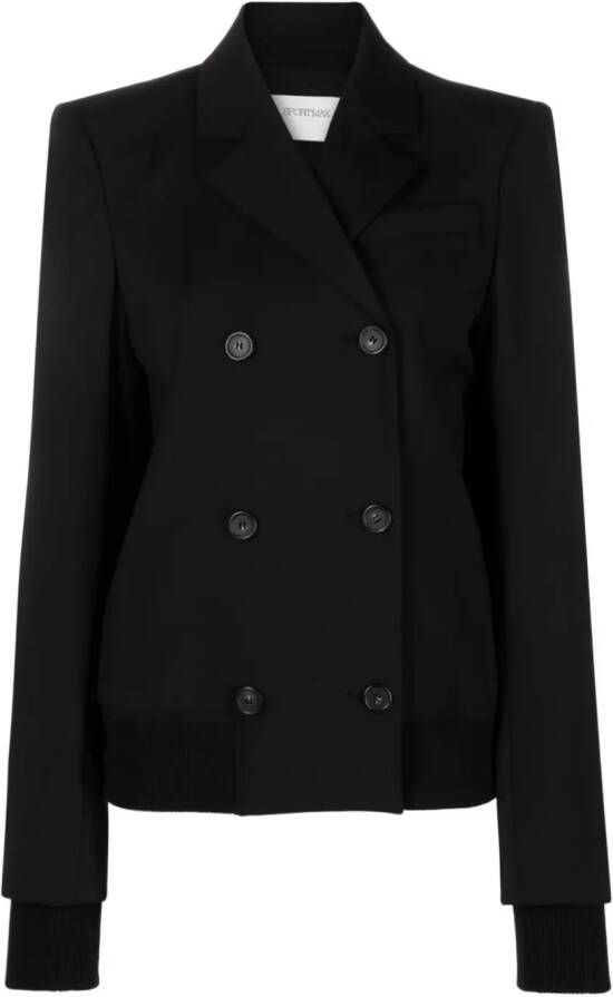 Sportmax Blazer met dubbele rij knopen Zwart