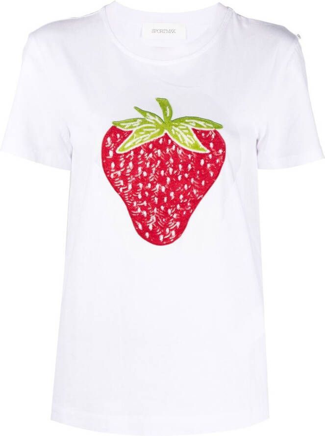 Sportmax T-shirt met ronde hals Wit