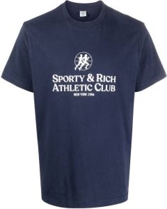 Sporty & Rich T-shirt met print Blauw