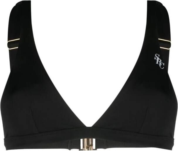Sporty & Rich Bikinitop met logoprint Zwart