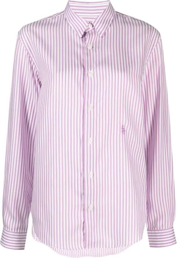 Sporty & Rich Blouse met geborduurd logo Paars