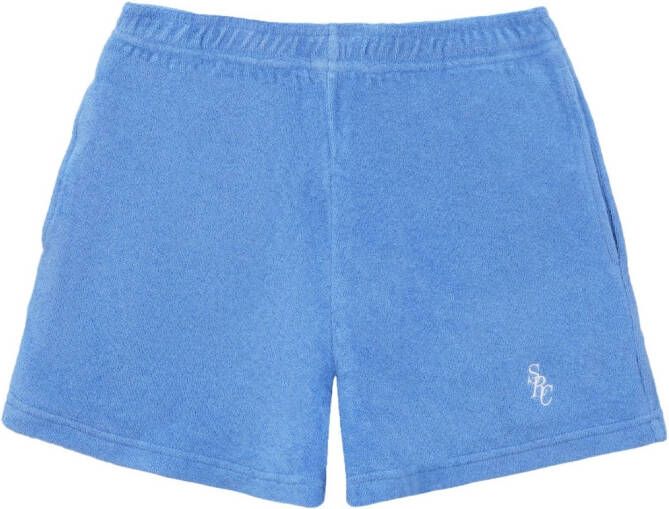 Sporty & Rich Shorts met geborduurd logo Blauw