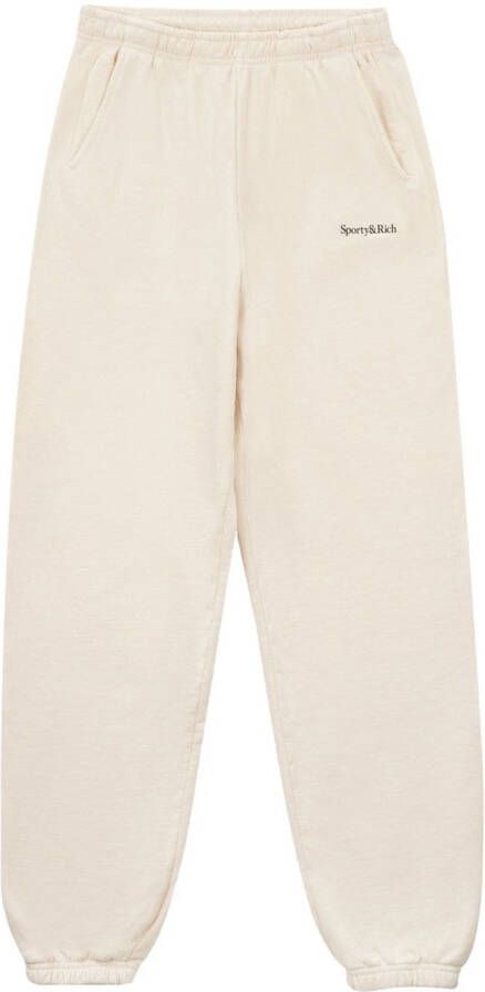 Sporty & Rich Trainingsbroek met geborduurd logo Beige