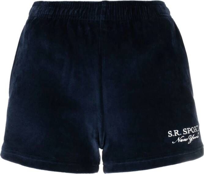 Sporty & Rich Fluwelen shorts Blauw