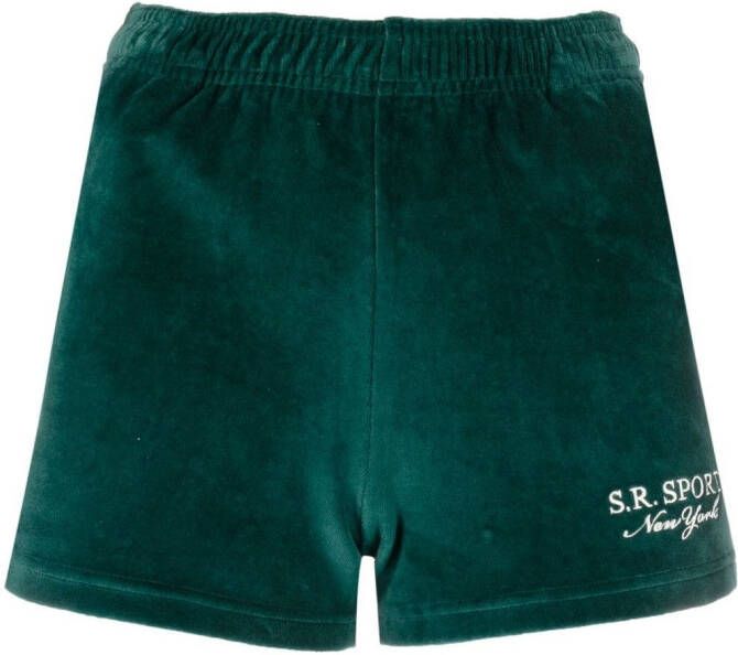 Sporty & Rich Fluwelen shorts Groen