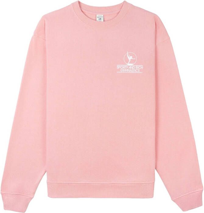 Sporty & Rich Sweater met logoprint Roze