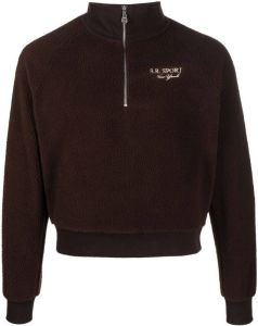 Sporty & Rich half-zip bouclé sweatshirt Bruin