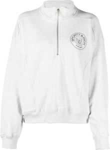 Sporty & Rich half-zip logo-print sweatshirt Grijs