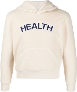 Sporty & Rich Health bouclé cropped hoodie Beige