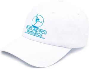 Sporty & Rich Honkbalpet met geborduurd logo Wit