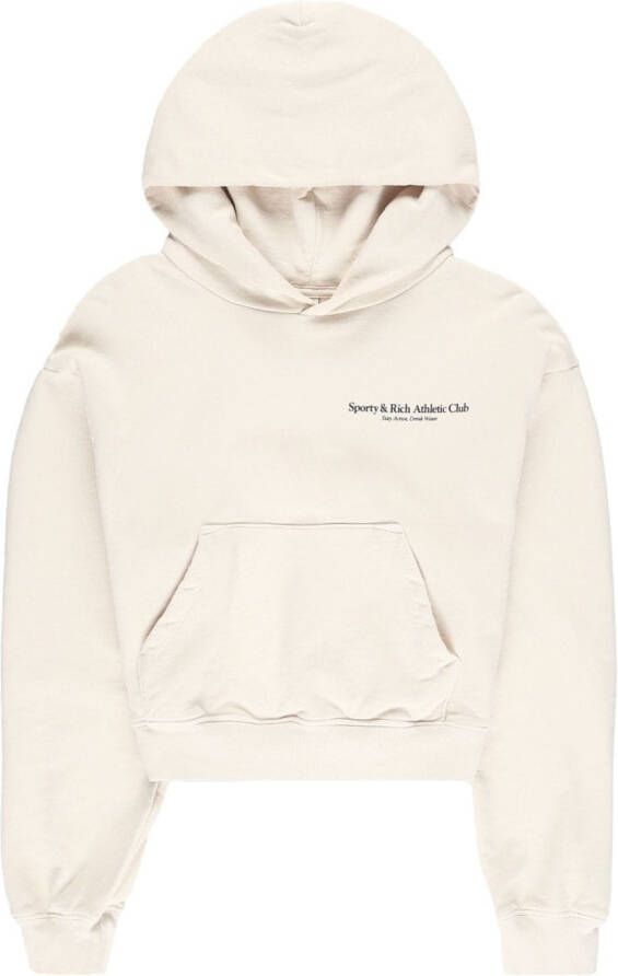 Sporty & Rich Hoodie met logoprint Beige