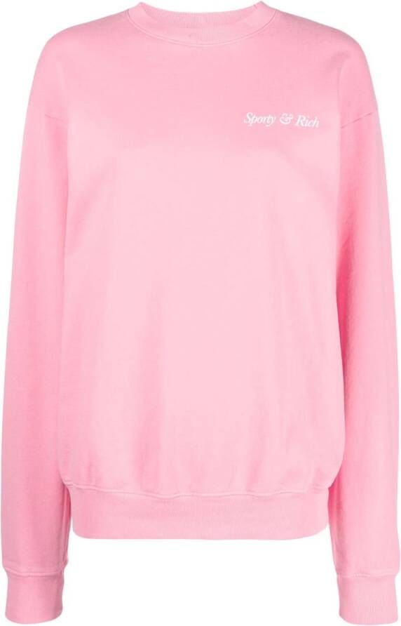 Sporty & Rich Katoenen sweater Roze