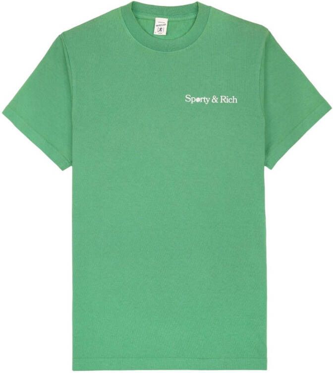 Sporty & Rich LA Racquet Club cotton T-shirt Groen