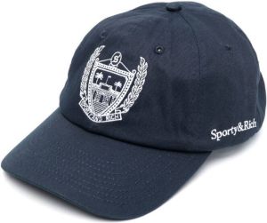 Sporty & Rich Honkbalpet met geborduurd logo Blauw