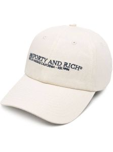 Sporty & Rich logo-embroidered cap Beige