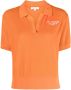 Sporty & Rich logo-embroidered cotton polo shirt Oranje - Thumbnail 1
