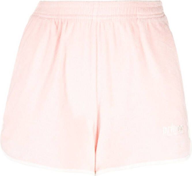 Sporty & Rich Shorts met geborduurd logo Roze