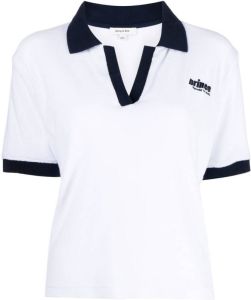 Sporty & Rich Poloshirt met geborduurd logo Wit