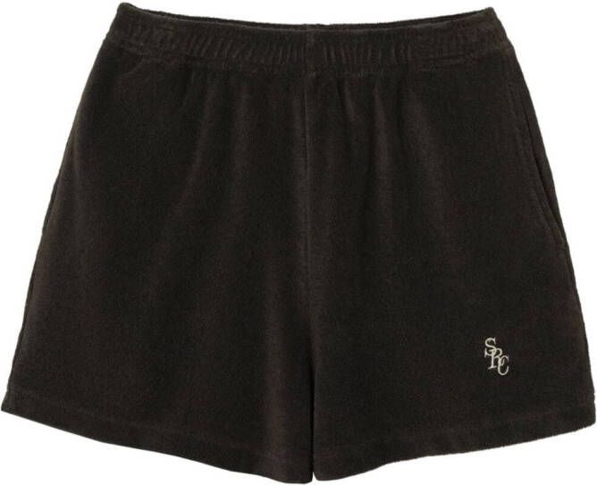 Sporty & Rich Shorts met geborduurd logo Bruin