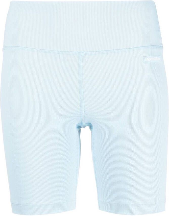 Sporty & Rich Geribbelde shorts Blauw