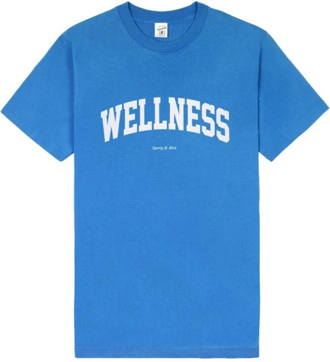 Sporty & Rich T-shirt met logoprint Blauw