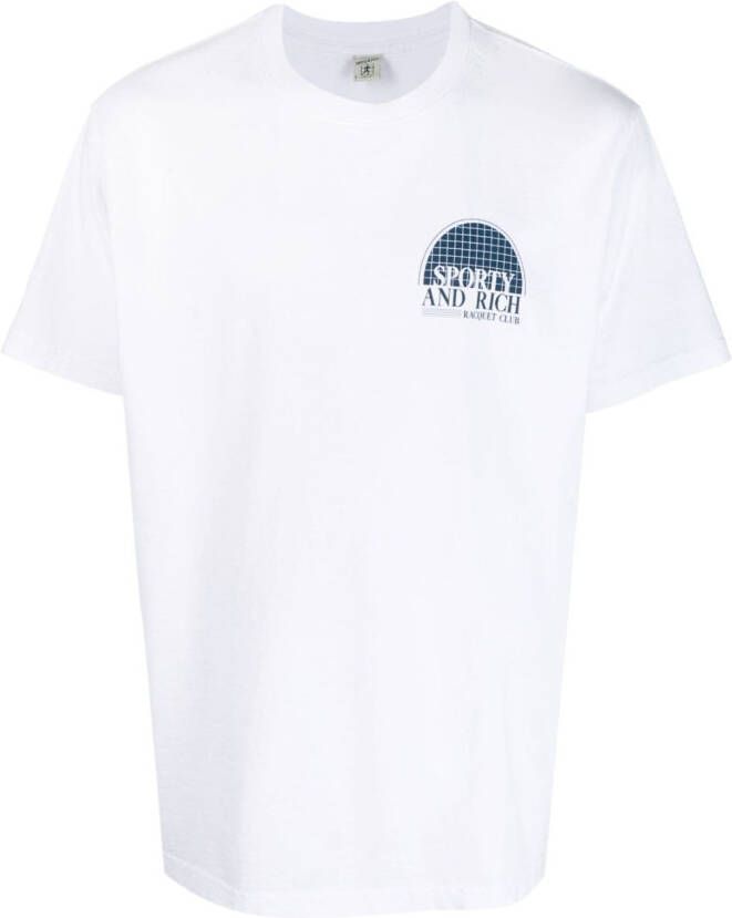 Sporty & Rich T-shirt met logoprint Wit