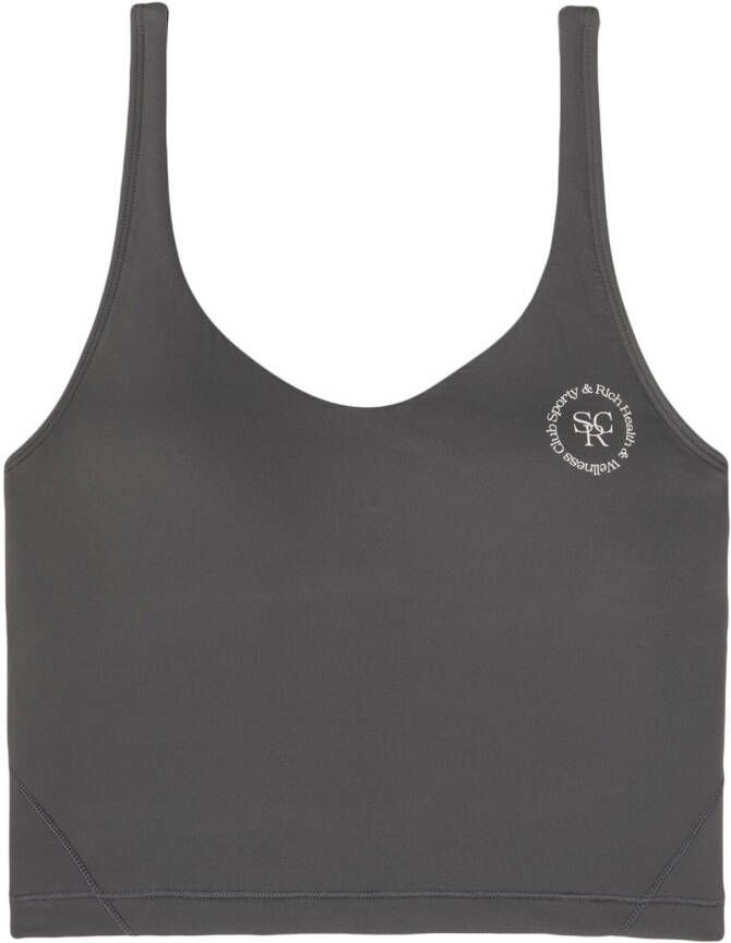 Sporty & Rich Top met logoprint Grijs