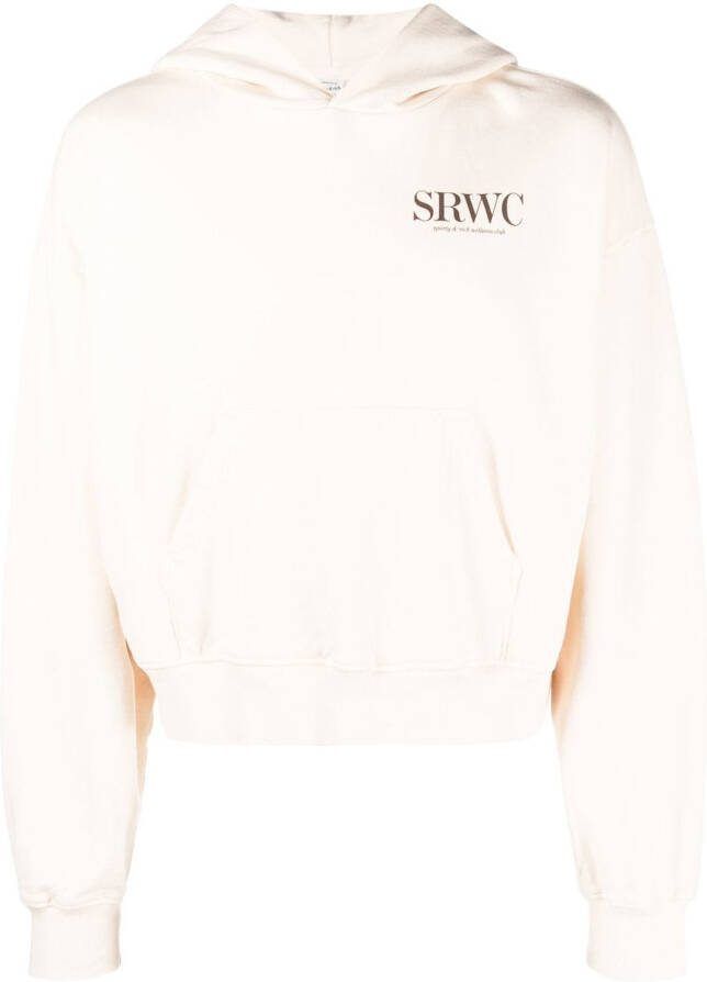 Sporty & Rich Hoodie met logoprint Beige