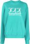 Sporty & Rich Sweater met logoprint Blauw - Thumbnail 1