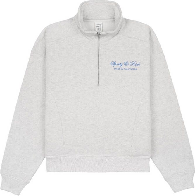 Sporty & Rich Sweater met logoprint Grijs