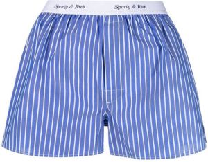 Sporty & Rich Gestreepte shorts Blauw