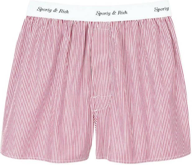 Sporty & Rich Boxershorts met logoband Rood
