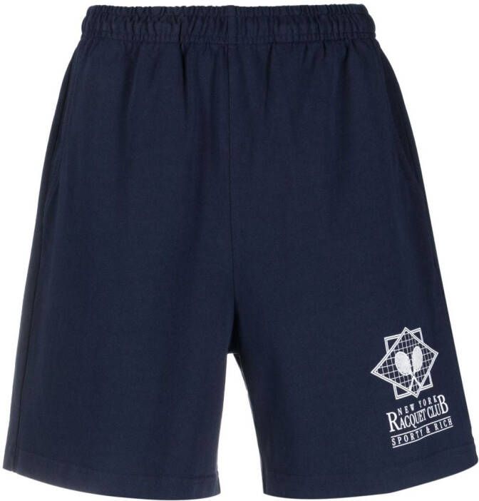 Sporty & Rich Trainingsshorts met print Blauw