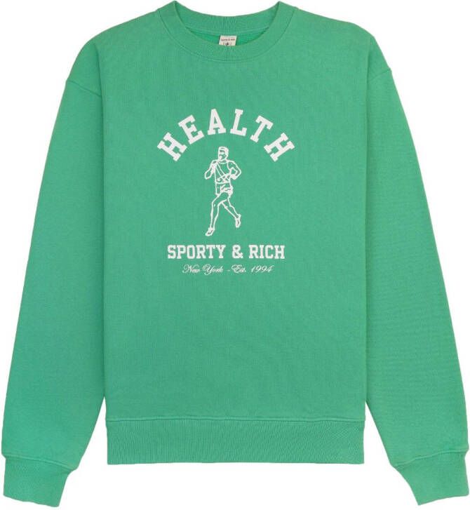 Sporty & Rich Sweater met print Groen