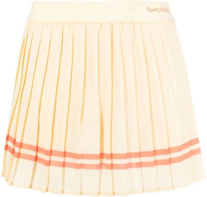 Sporty & Rich Shorts met logoband Geel