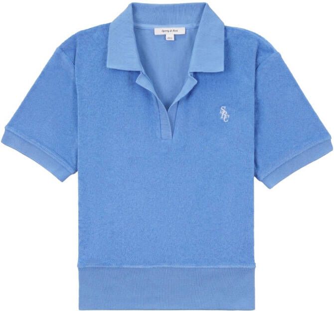 Sporty & Rich Poloshirt met geborduurd logo Blauw