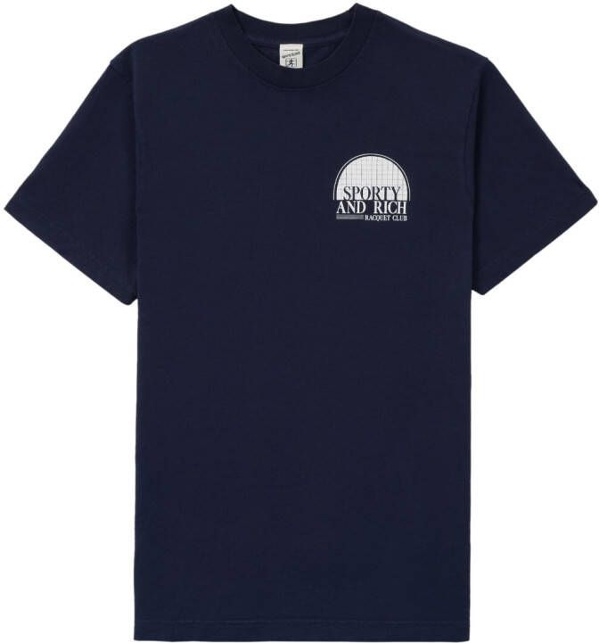 Sporty & Rich T-shirt met logoprint Blauw