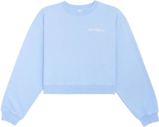 Sporty & Rich Sweater met logoprint Blauw