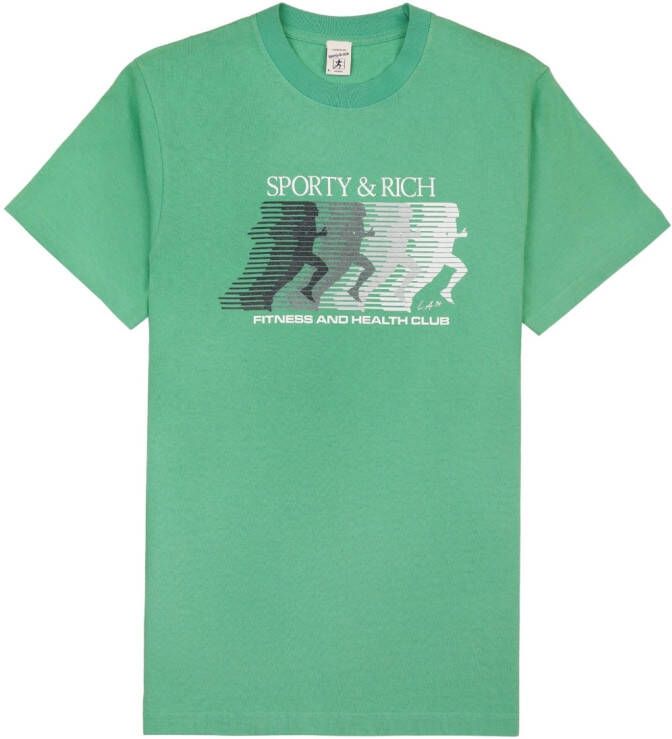 Sporty & Rich Katoenen T-shirt Groen