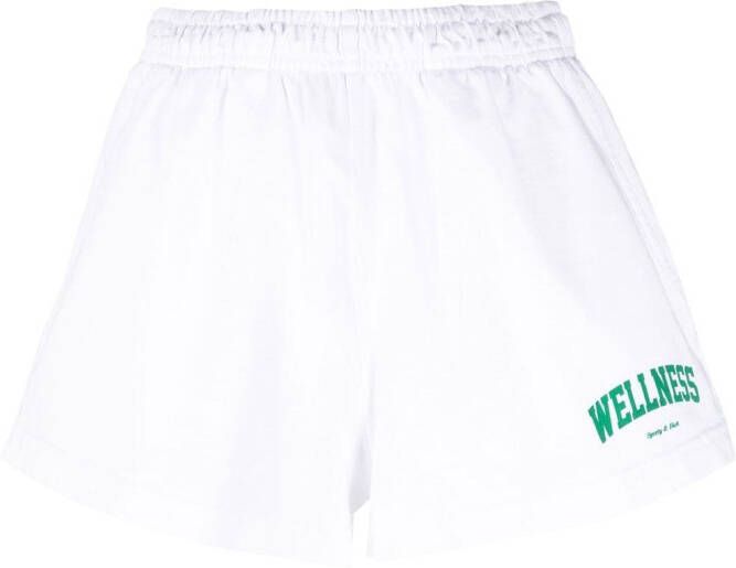 Sporty & Rich Shorts met elastische taille Wit