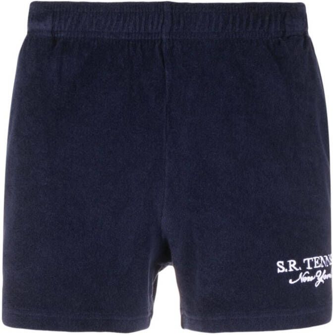 Sporty & Rich Shorts met geborduurd logo Blauw